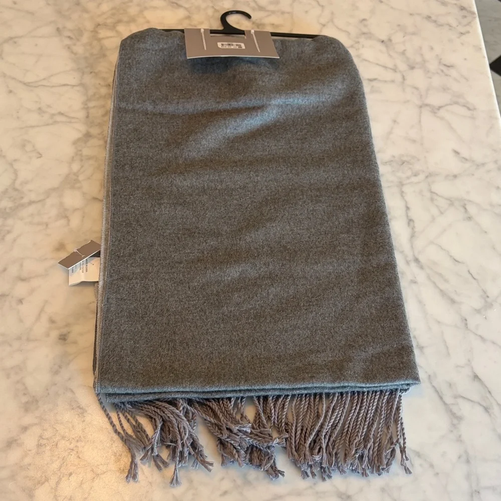 Falls Creek Light Gray Fringed Scarf